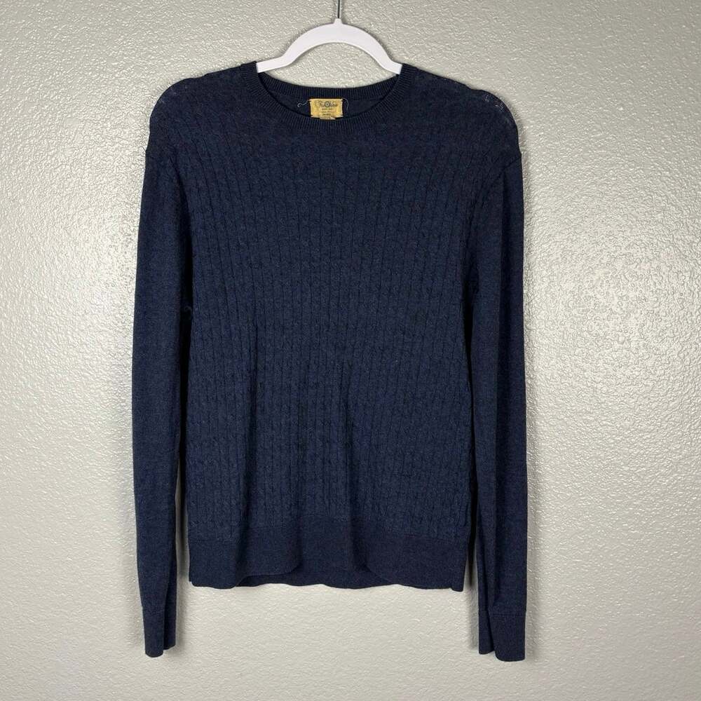 Tre Vero Three Truths Men’s Size M Blue Wool Cotton Blend Long Sleeve Sweater